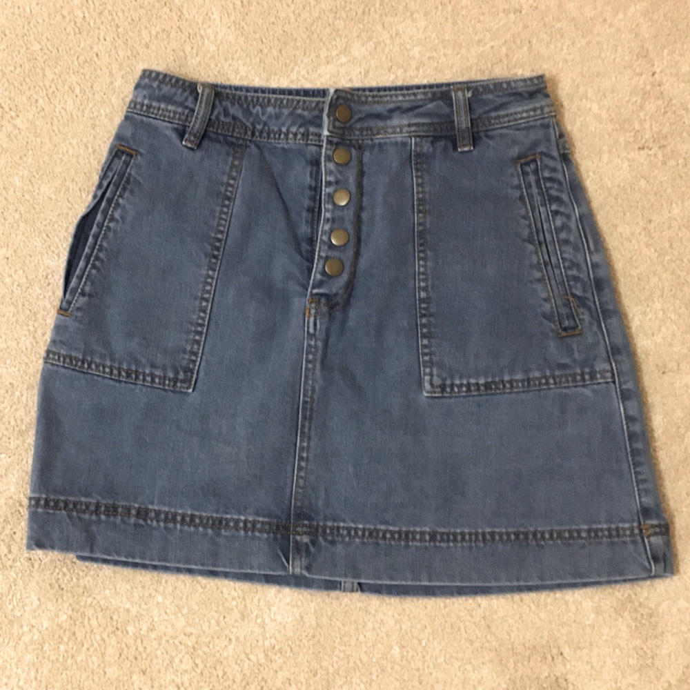 Free people denim mini skirt